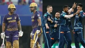 Gujarat Titans vs Kolkata Knight Riders Timeline