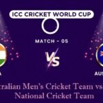 Australian Men’s Cricket Team vs India National Cricket Team